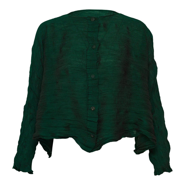 Club21 - me ISSEY MIYAKE - Twist See-Through Crepe Cardigan - CARDIGANS - Green