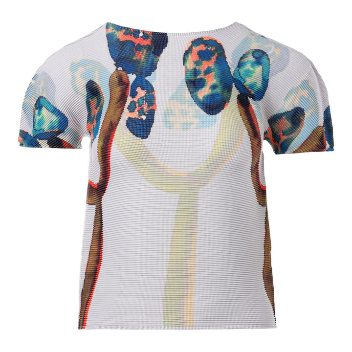 Club21 - me ISSEY MIYAKE - Water Flower Round Neck Top - PLEATED TOPS - Gray-Hued