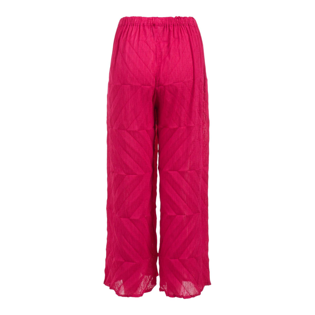 Club21 - me ISSEY MIYAKE - Zig Zag See-Through Crepe Pant - PANTS - Pink