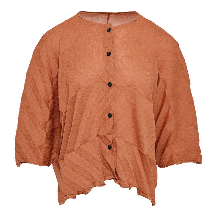 Club21 - me ISSEY MIYAKE - Zig Zag See-Thru Crepe Cardigan - CARDIGANS - Apricot