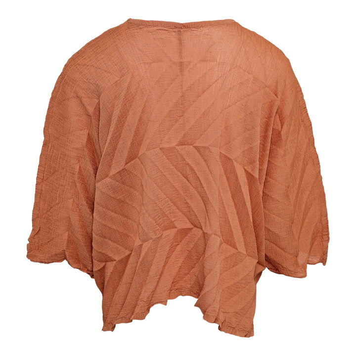 Club21 - me ISSEY MIYAKE - Zig Zag See-Thru Crepe Cardigan - CARDIGANS - Apricot
