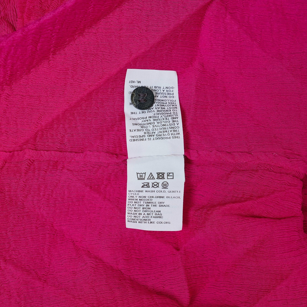 Club21 - me ISSEY MIYAKE - Zig Zag See-Thru Crepe Cardigan - CARDIGANS - Hot Pink