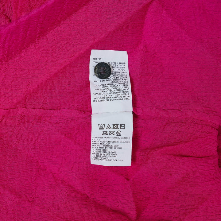 Club21 - me ISSEY MIYAKE - Zig Zag See-Thru Crepe Cardigan - CARDIGANS - Hot Pink