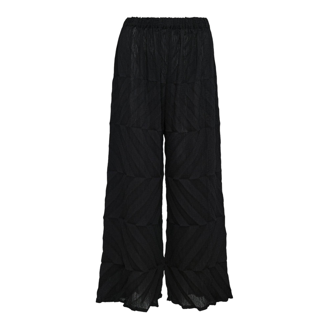 Club21 - me ISSEY MIYAKE - Zig Zag See-Thru Crepe Pants - WOVEN PANTS - Black