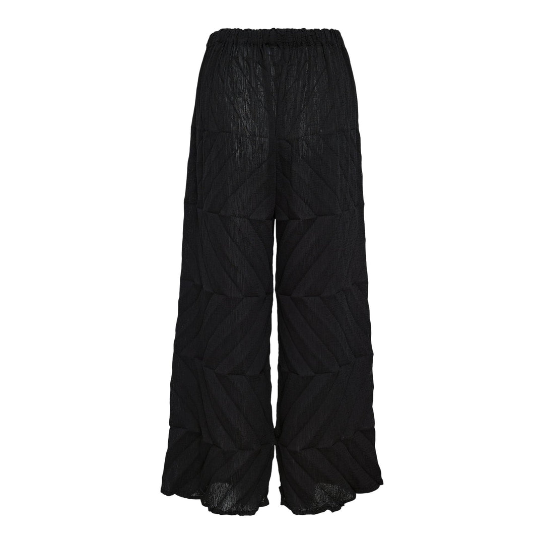 Club21 - me ISSEY MIYAKE - Zig Zag See-Thru Crepe Pants - WOVEN PANTS - Black