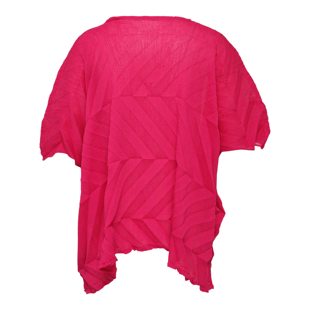 Club21 - me ISSEY MIYAKE - Zig Zag See-Thru Crepe Top - WOVEN TOPS - Hot Pink