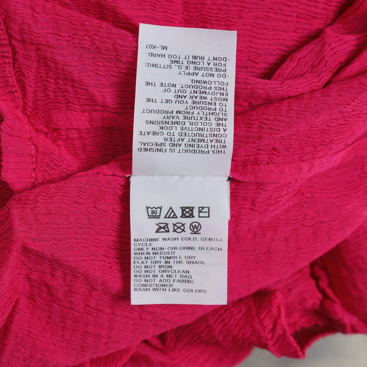 Club21 - me ISSEY MIYAKE - Zig Zag See-Thru Crepe Top - WOVEN TOPS - Hot Pink