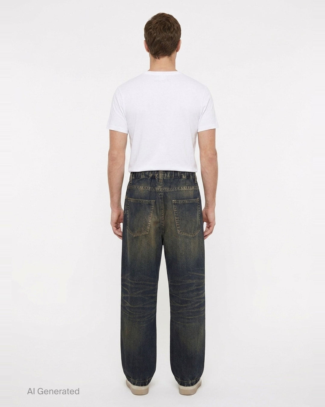 Combined Denim Sweatpants | Mihara Yasuhiro | Club21 - back