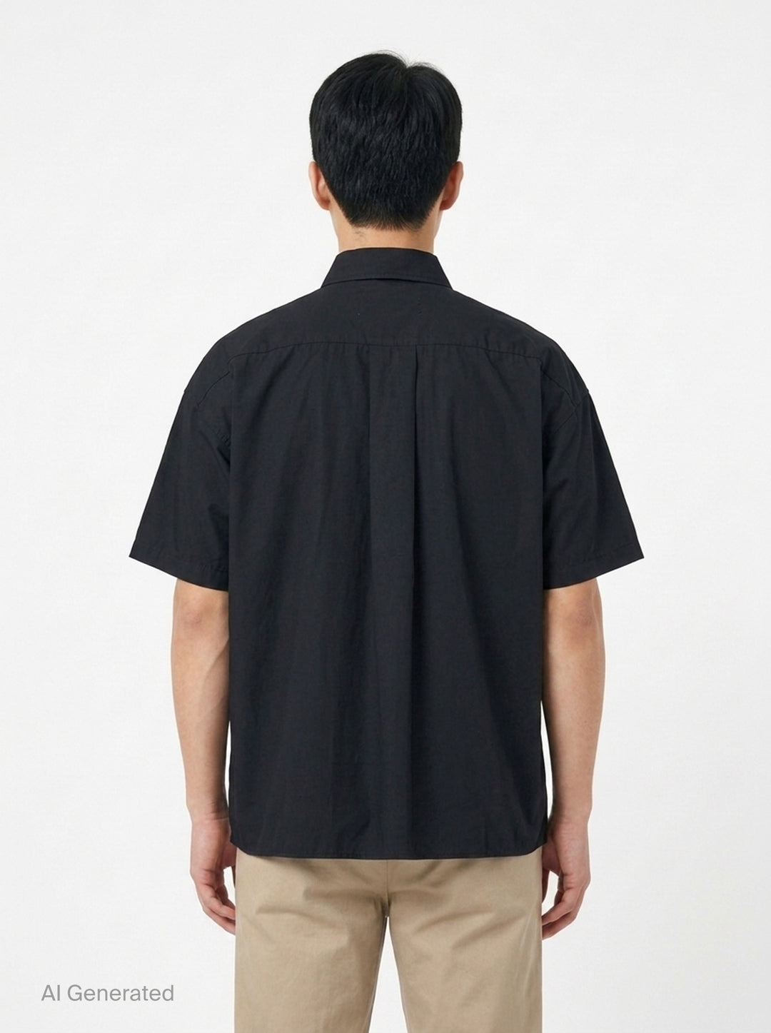 Cotton High Density Short Sleeve Shirt | Mihara Yasuhiro | Club21 - back