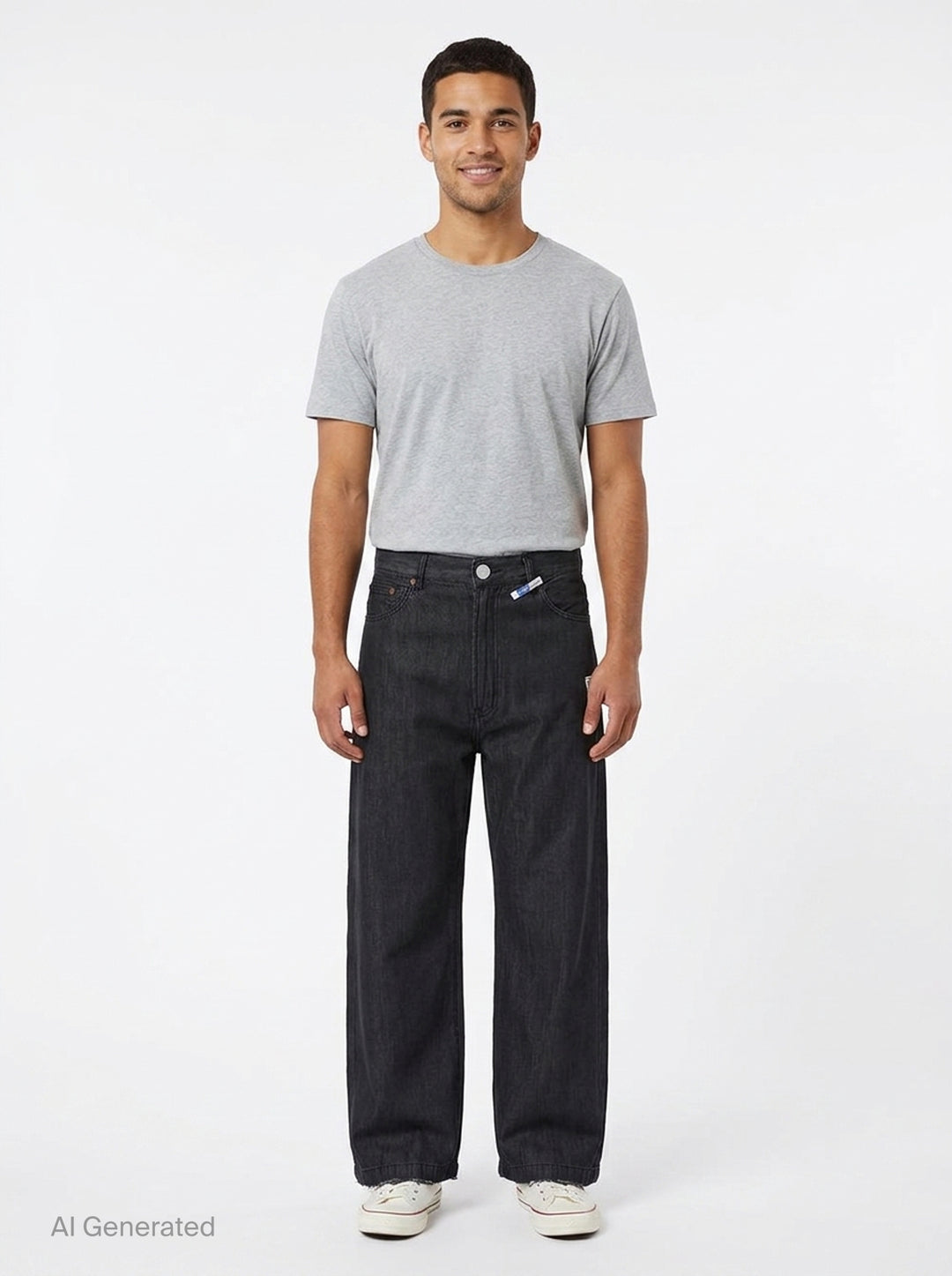Cotton Tencel Denim Baggy Pants | Mihara Yasuhiro | Club21 - front