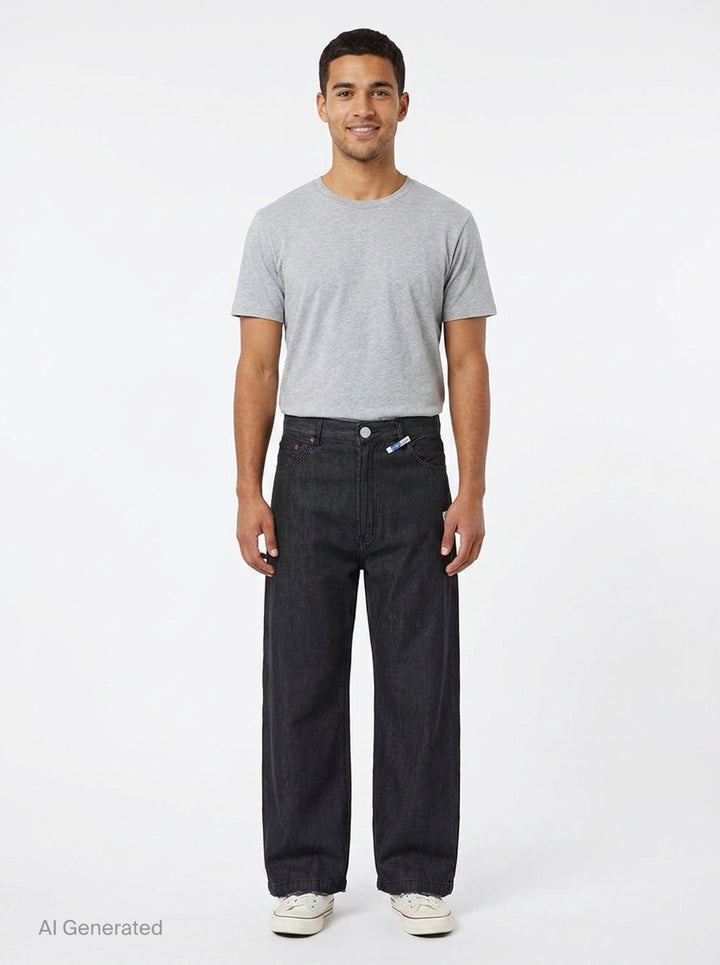 Cotton Tencel Denim Baggy Pants | Mihara Yasuhiro | Club21 - front