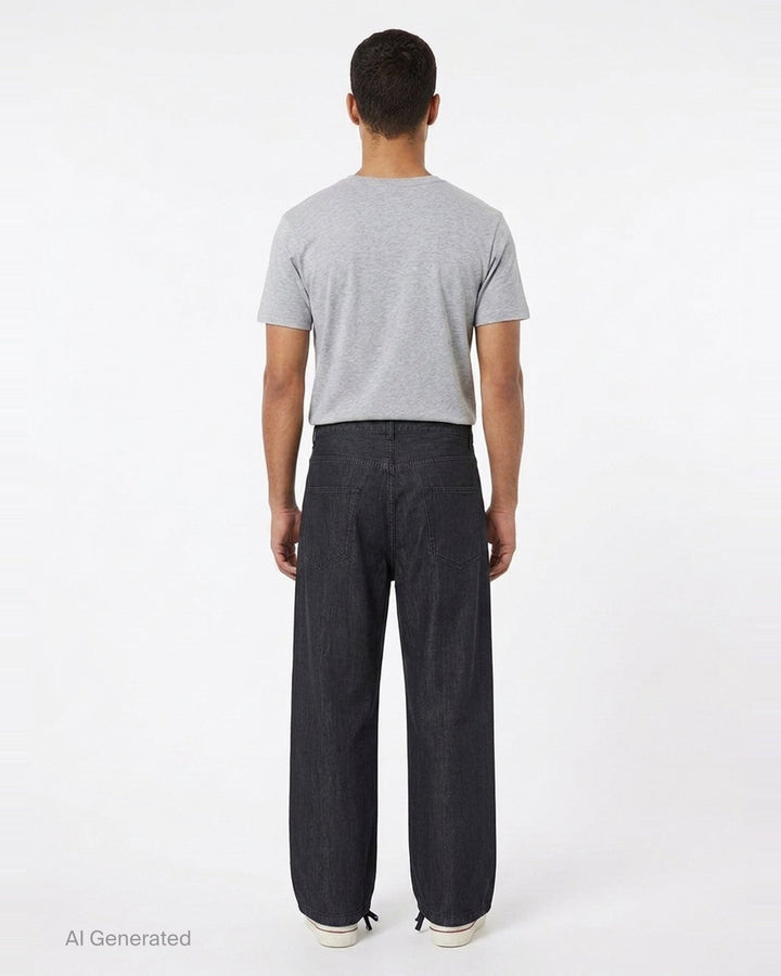 Cotton Tencel Denim Baggy Pants | Mihara Yasuhiro | Club21 - back