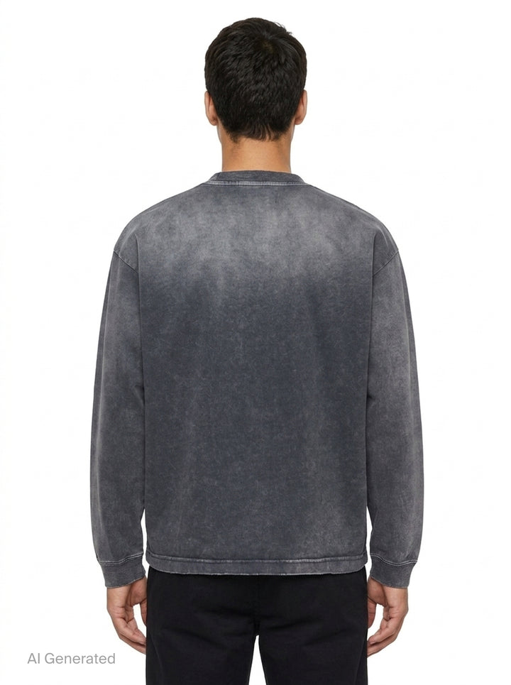 Distressed Long Sleeve Tee | Mihara Yasuhiro | Club21 - back
