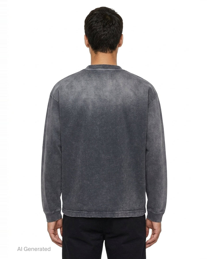 Distressed Long Sleeve Tee | Mihara Yasuhiro | Club21 - back