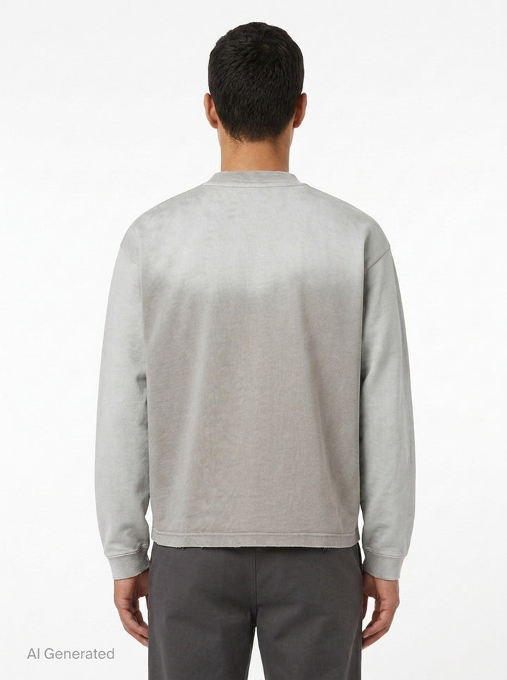 Distressed Long Sleeve Tee | Mihara Yasuhiro | Club21 - back