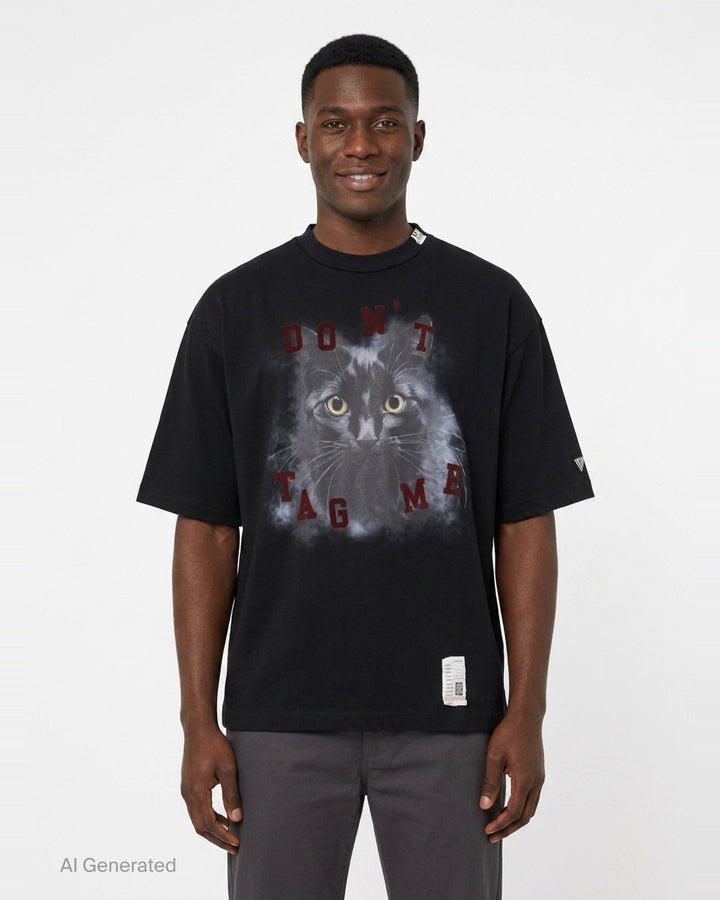 Don't Tag Me Cat Printed Tee | Mihara Yasuhiro | Club21 - front