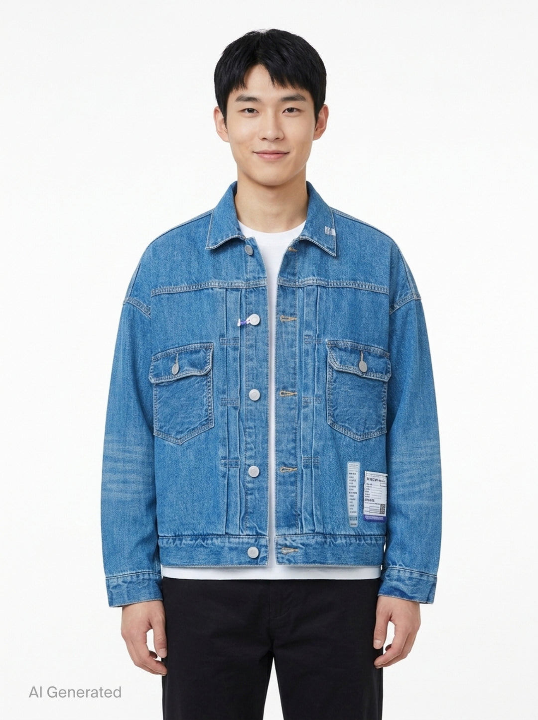 Hard Washed Selvedge Denim Jacket | Mihara Yasuhiro | Club21 - front