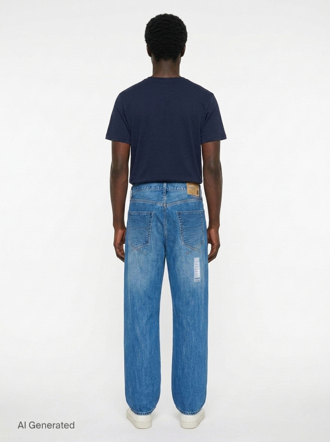 Hard Washed Selvedge Straight Jeans | Mihara Yasuhiro | Club21 - back