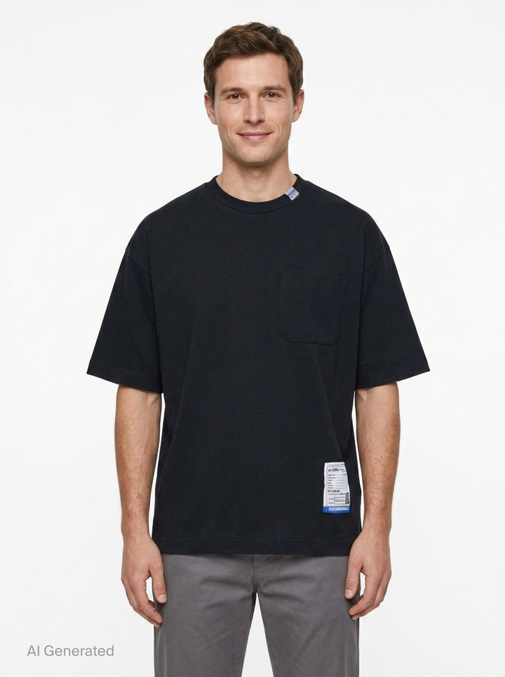 Heavy Weight Jersey Short Sleeve Pocket Tee | Mihara Yasuhiro | Club21 - front