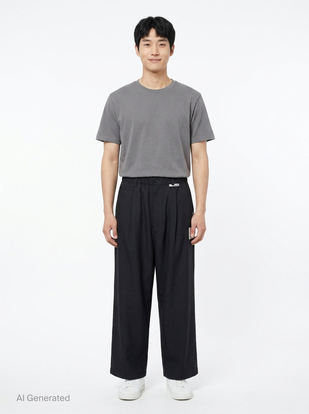 Layered Twill Wide-Leg Pants | Mihara Yasuhiro | Club21 - front