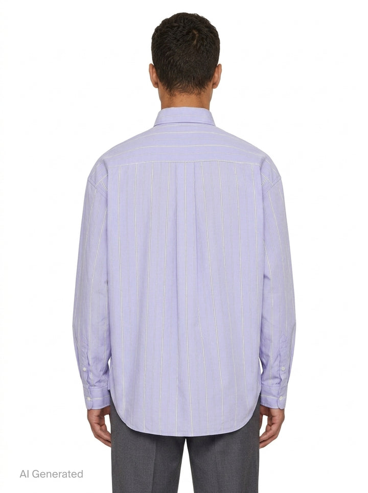 Offset Front Long Sleeve Shirt | Mihara Yasuhiro | Club21 - back
