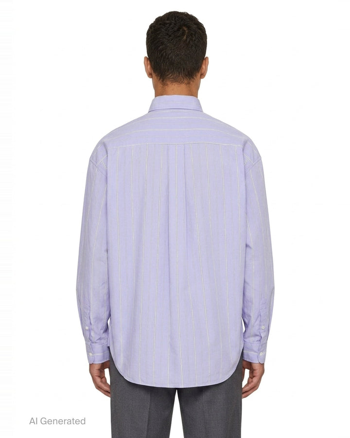 Offset Front Long Sleeve Shirt | Mihara Yasuhiro | Club21 - back