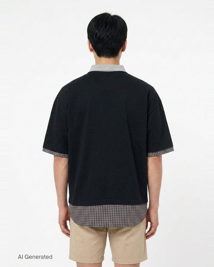 Triple Layered Polo Tee | Mihara Yasuhiro | Club21 - back
