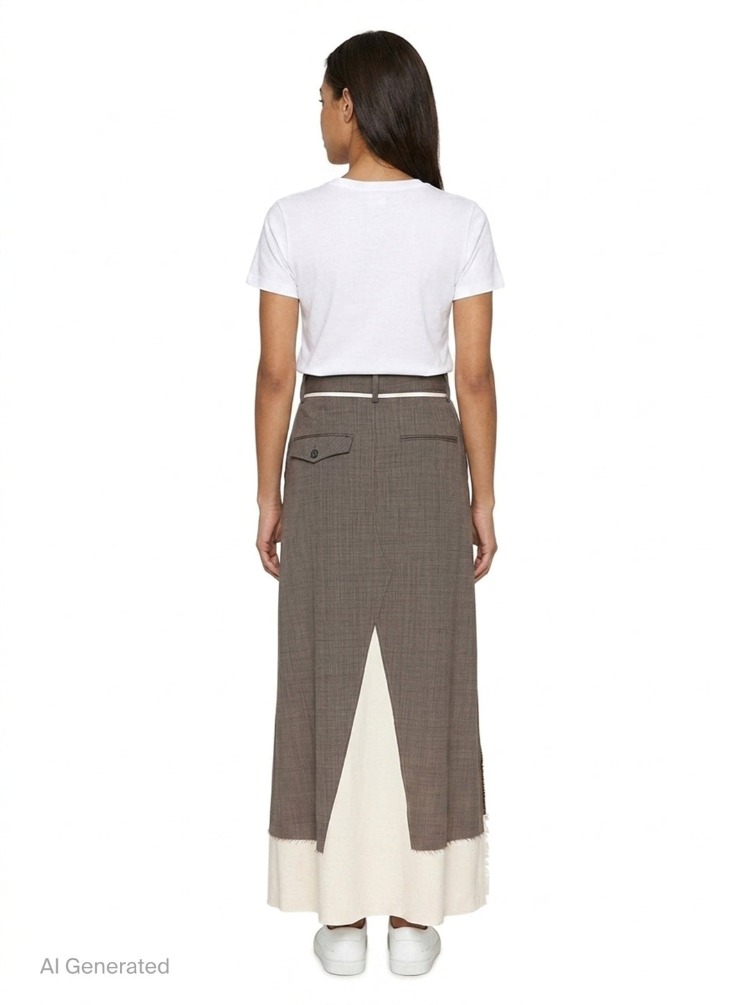 Wool Slacks Combined Skirt | Mihara Yasuhiro | Club21 - back