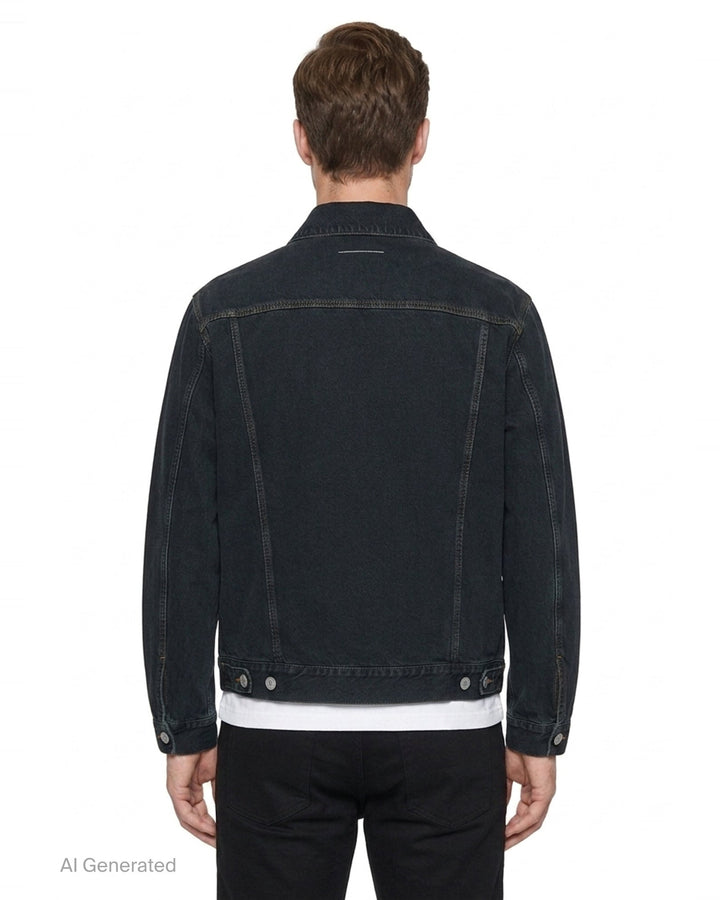 Sticker Print Denim Jacket | MM6 Maison Margiela | Club21 - back