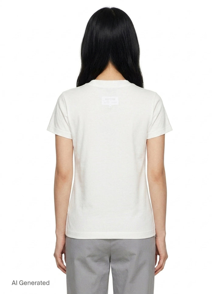 Sticker Print Heavy Cotton Tee | MM6 Maison Margiela | Club21 - back