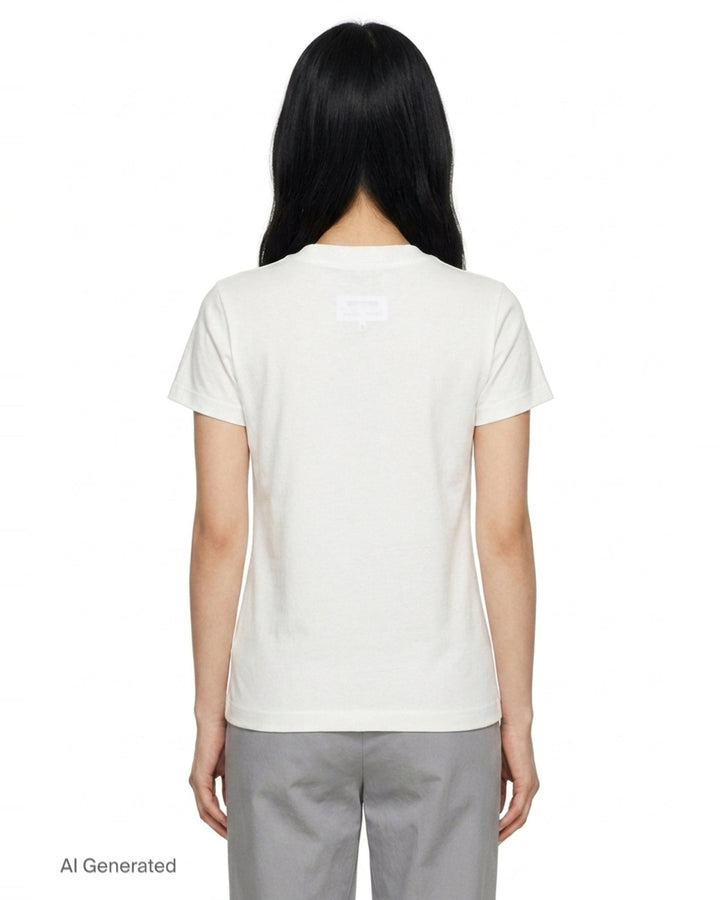 Sticker Print Heavy Cotton Tee | MM6 Maison Margiela | Club21 - back