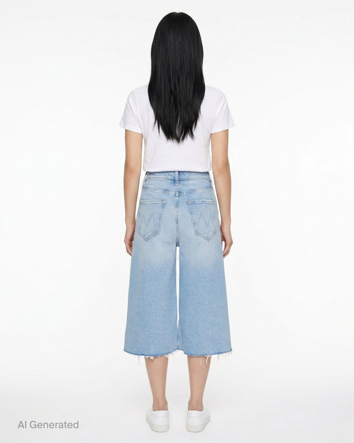 Whole Lot Zip Fray Shorts | Mother | Club21 - back