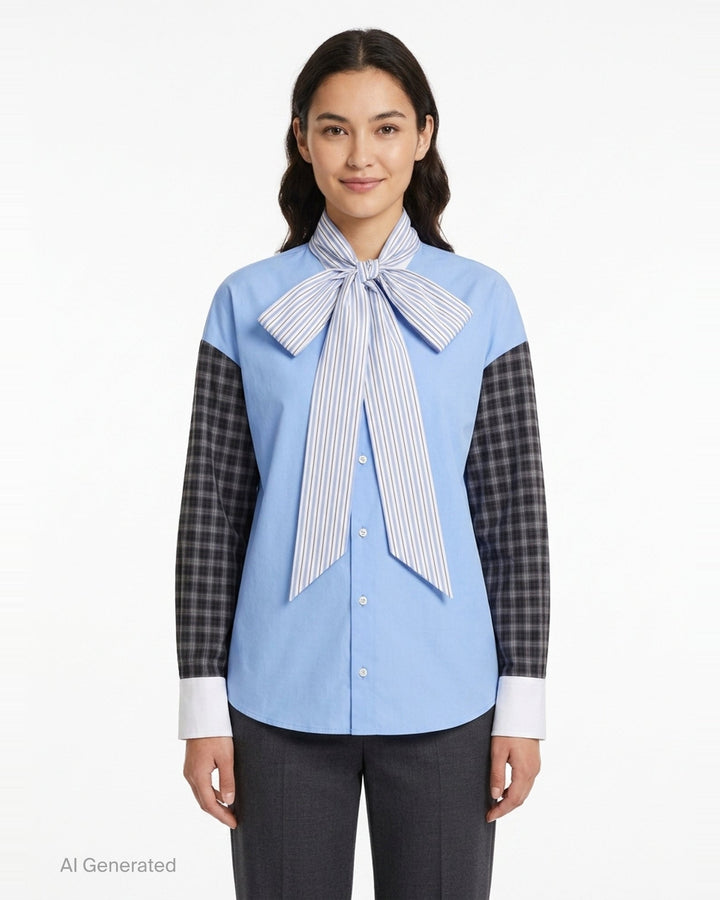 Colour Block Long Sleeve Top | MSGM | Club21 - front