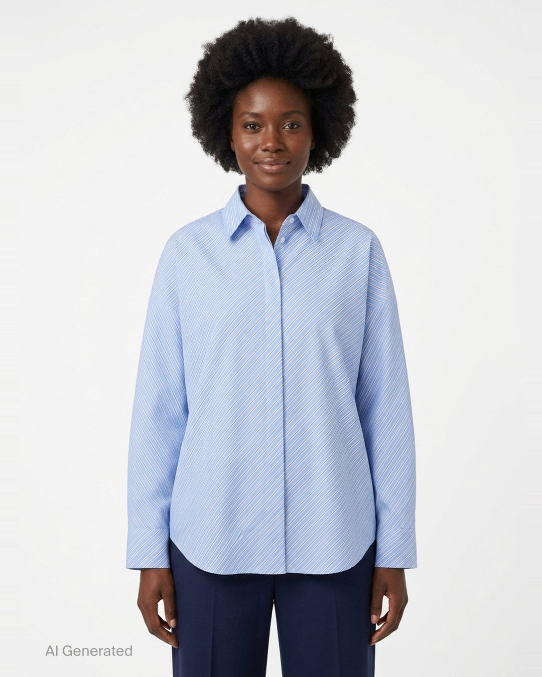 Diagonal Stripes Shirt | MSGM | Club21 - front