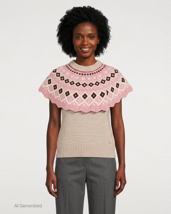 Knit Top With Capelet | MSGM | Club21 - front