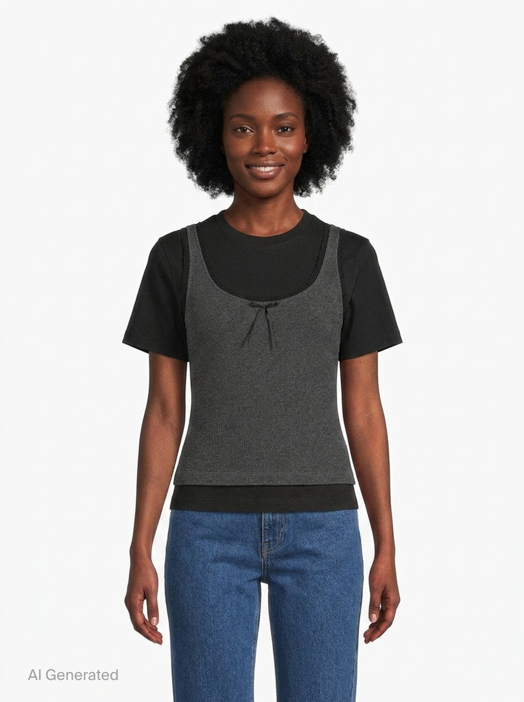 Layered Tank Top Tee | MSGM | Club21 - front