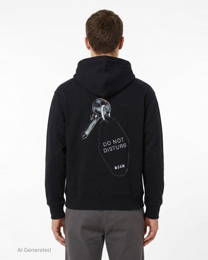 Micro Logo Pullover Hoodie | MSGM | Club21 - back