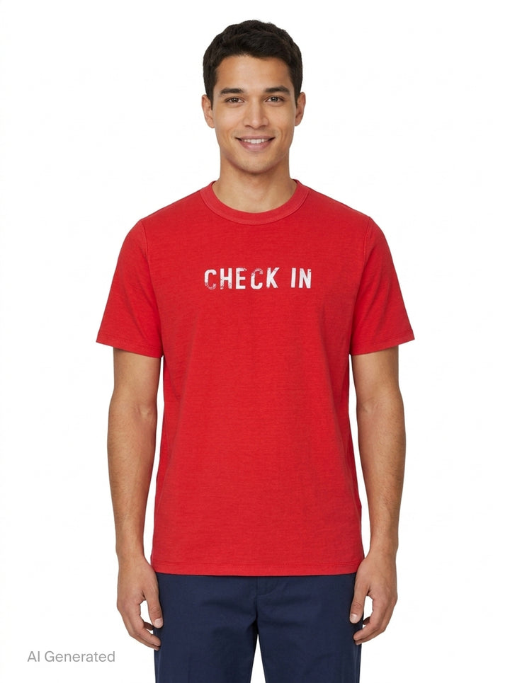 Reversible Check In Out Tee | MSGM | Club21 - front