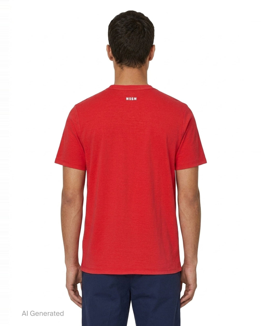 Reversible Check In Out Tee | MSGM | Club21 - back