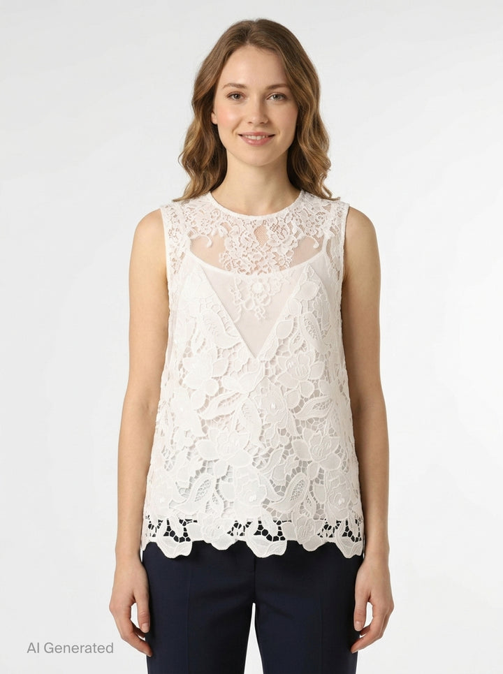 Floral Lace Sleeveless Top | N°21 | Club21 - front