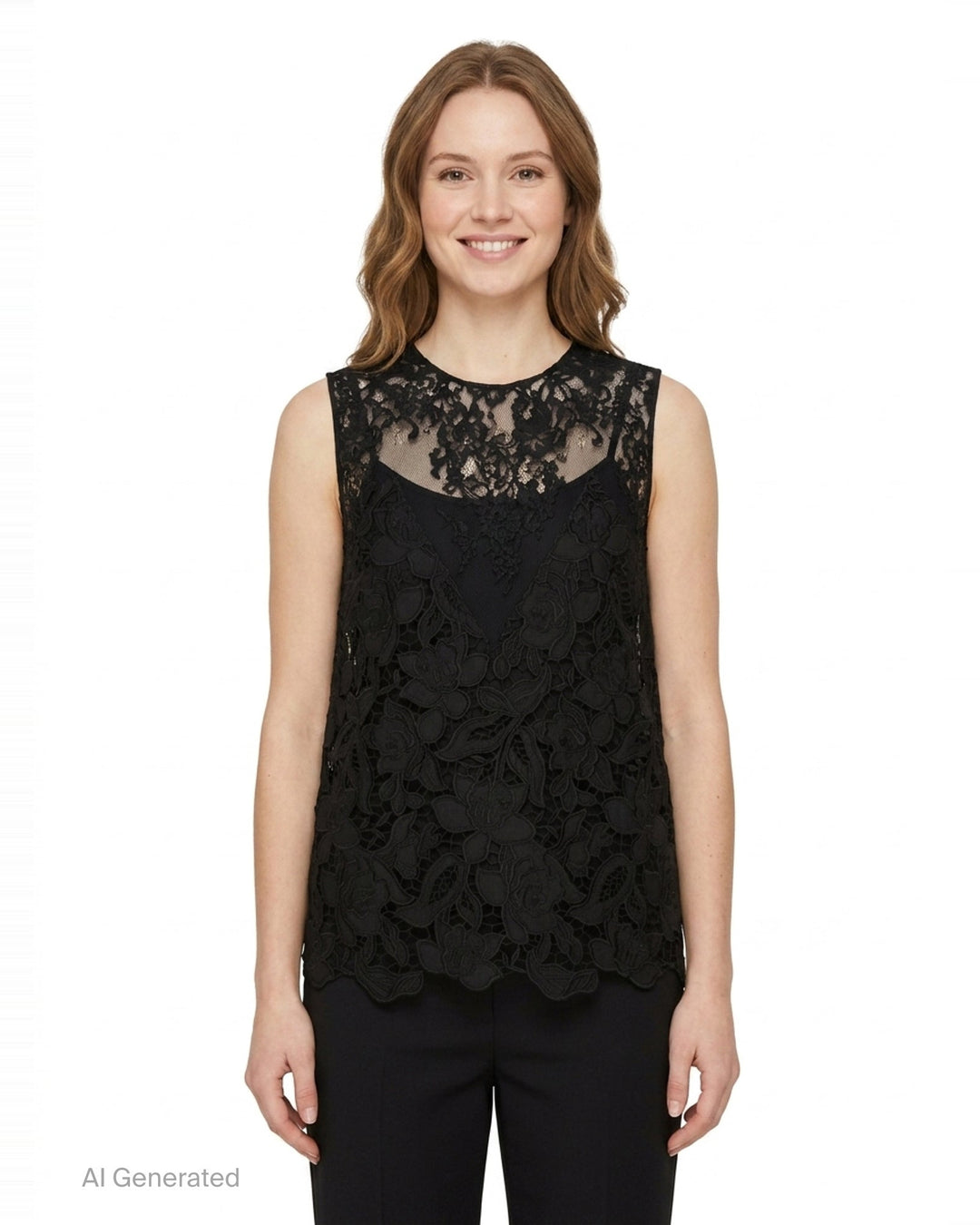 Floral Lace Sleeveless Top | N°21 | Club21 - front