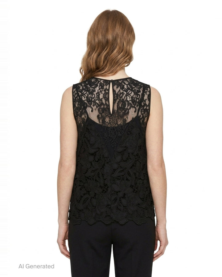 Floral Lace Sleeveless Top | N°21 | Club21 - back