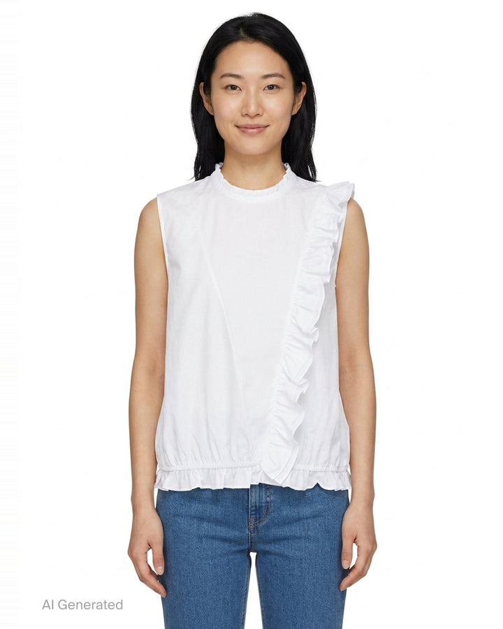Ruffle Detail Sleeveless Blouse | N°21 | Club21 - front