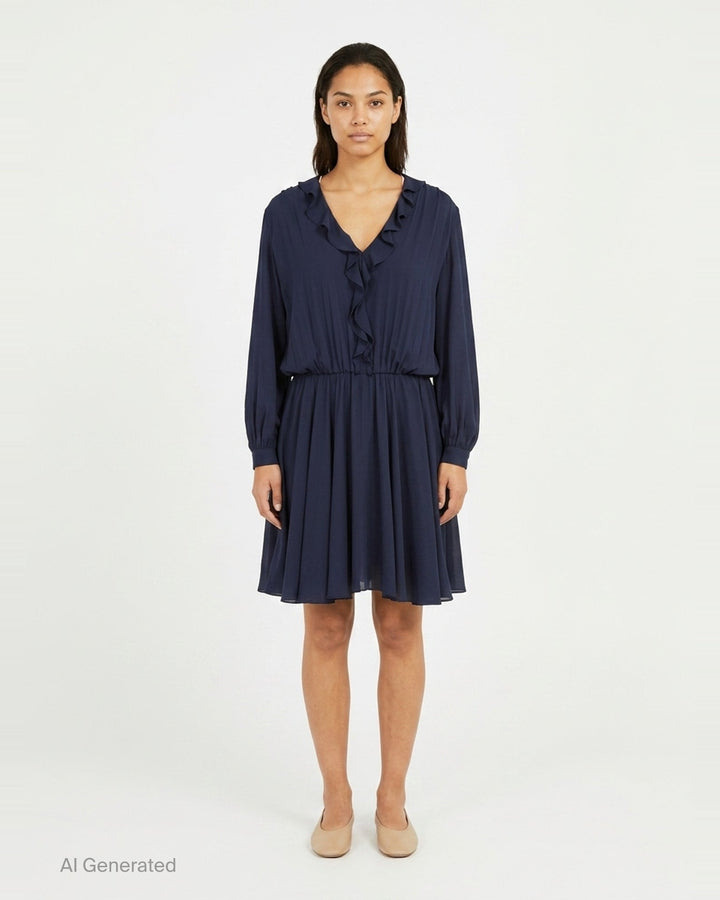 Ruffle Neckline Woven Dress | N°21 | Club21 - front