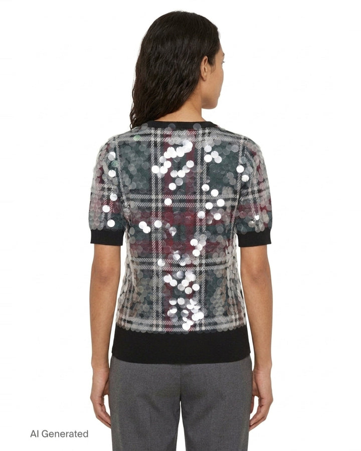Sequin Plaid Knit Top | N°21 | Club21 - back
