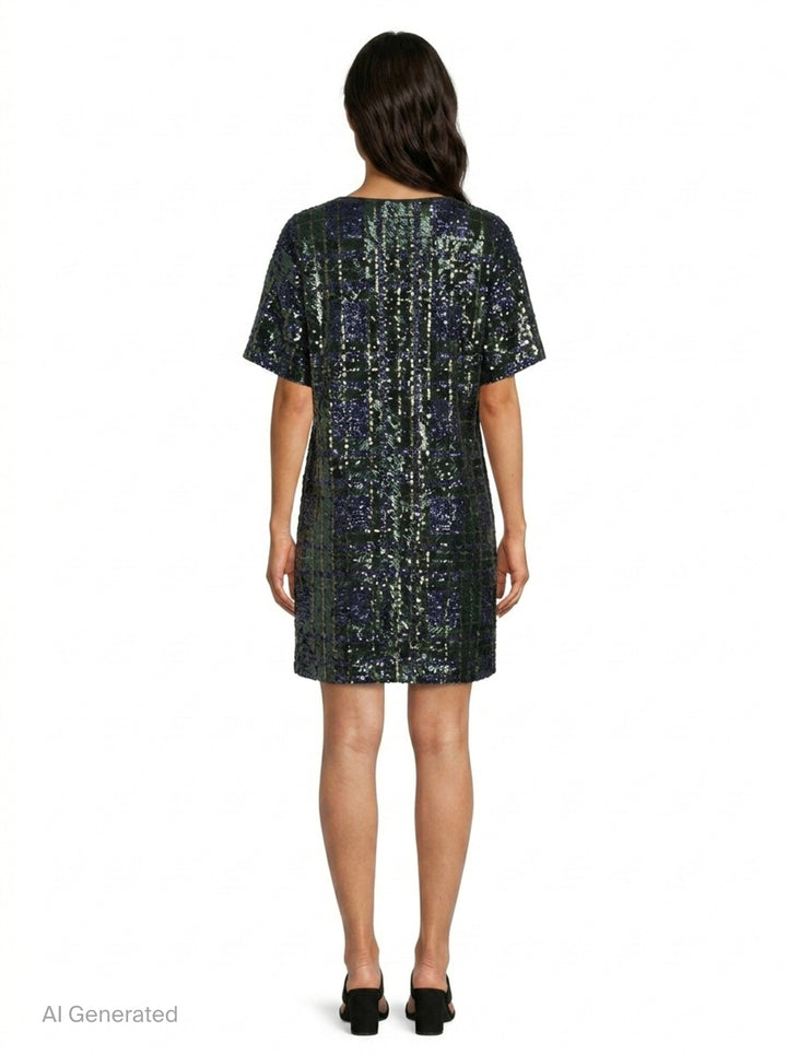 Sequin Plaid Woven Dress | N°21 | Club21 - back