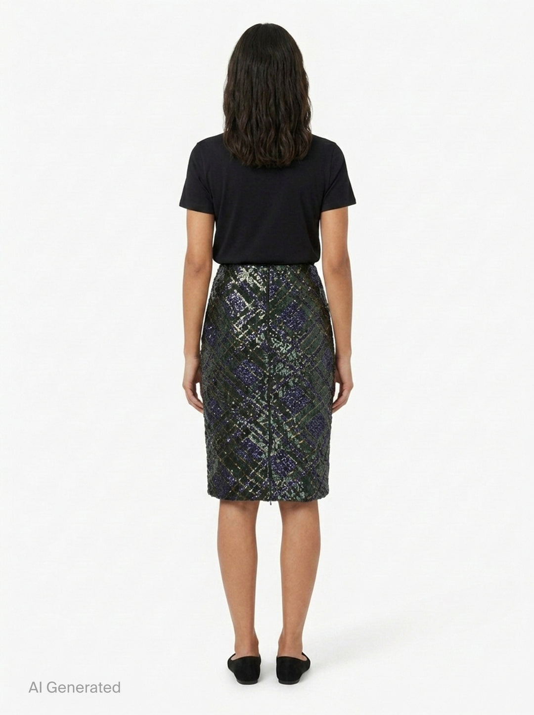 Sequin Tartan Pencil Skirt | N°21 | Club21 - back