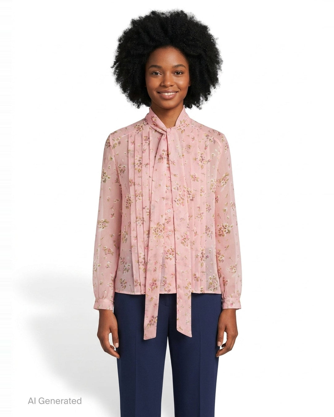 Wide Pleats Floral Woven Blouse | N°21 | Club21 - front