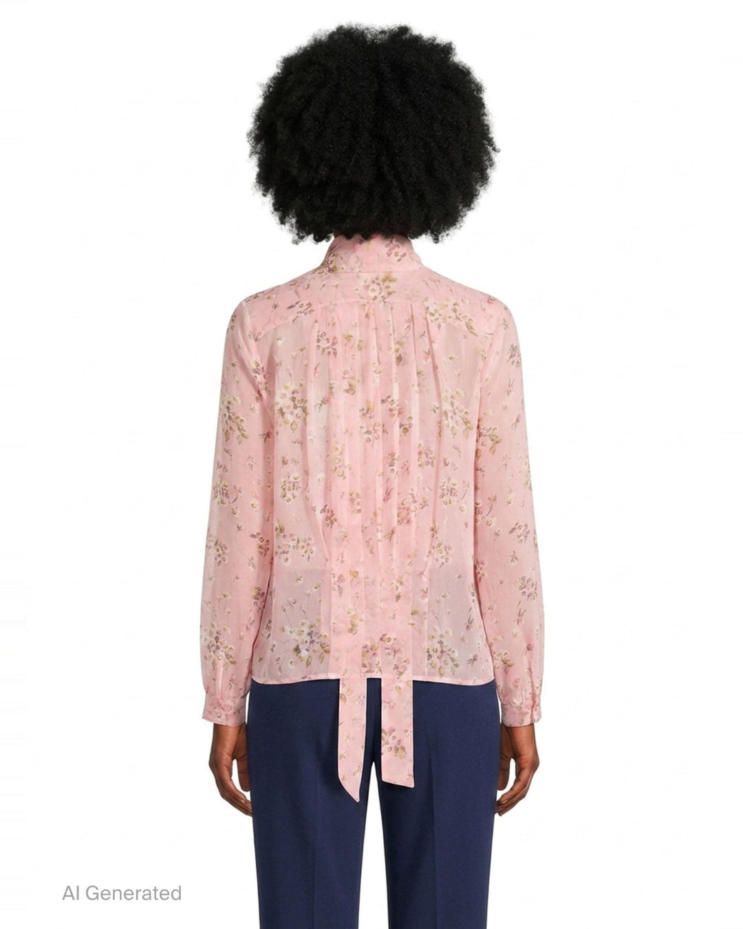 Wide Pleats Floral Woven Blouse | N°21 | Club21 - back