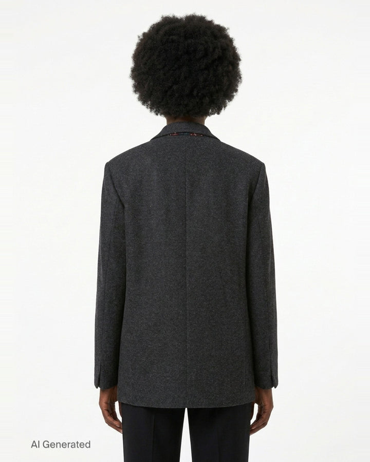 Wool Blend Tailored Jacket | N°21 | Club21 - back